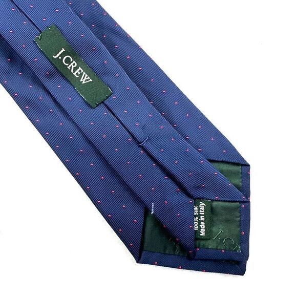 J.Crew Navy and Red‎ Micro Dot NWOT Silk Tie 3 x 58 - Picture 2 of 4